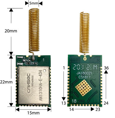 modulo senza fili del Ti del modulo rf Soc di 13dBm 1uA Cc1310 Lora 868mhz