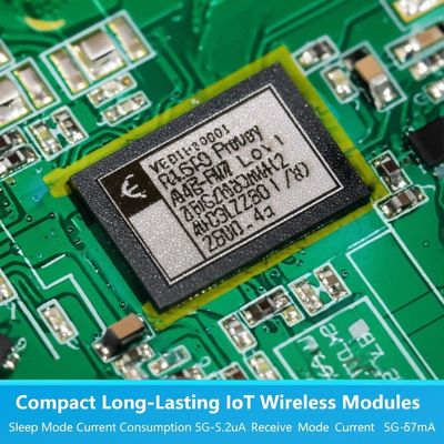 Moduli wireless IoT compatti e a lunga durata Consumo di corrente in modalità sleep 5G-5.2uA Consumo di corrente in modalità ricezione 5G-87mA